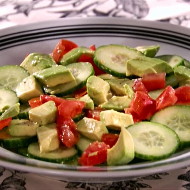 Avocado-Cucumber Salad with Lime Vinaigrette