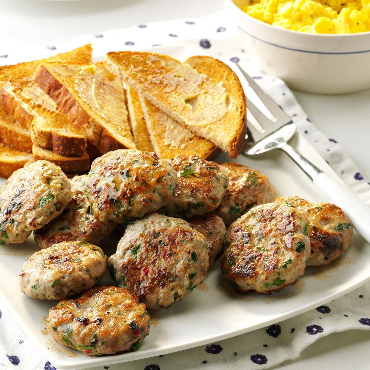Sage-Infused Pork Sausage Patties with Cinnamon-Spiced Apples