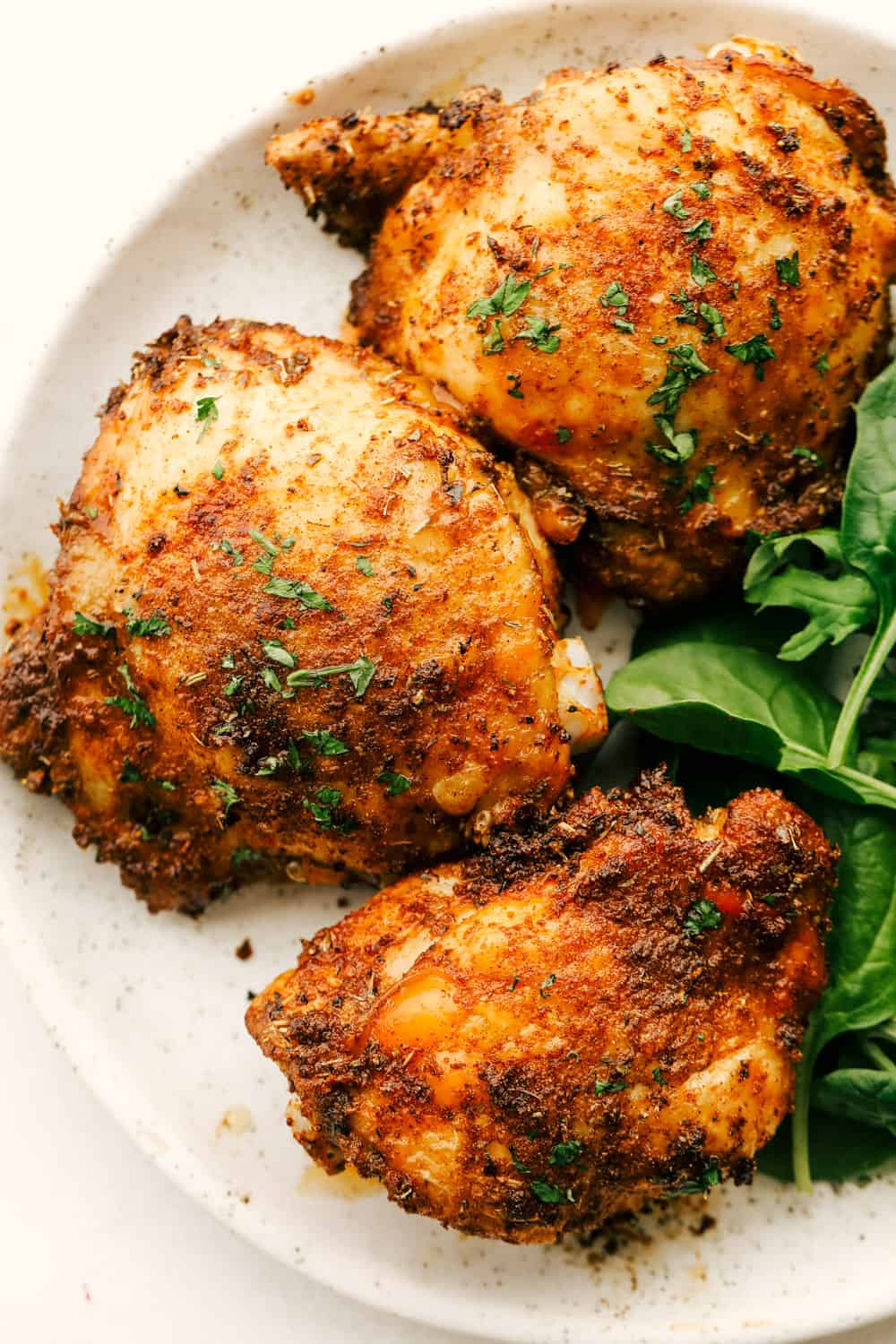 Crispy Garlic-Paprika Air-Fried Chicken Thighs