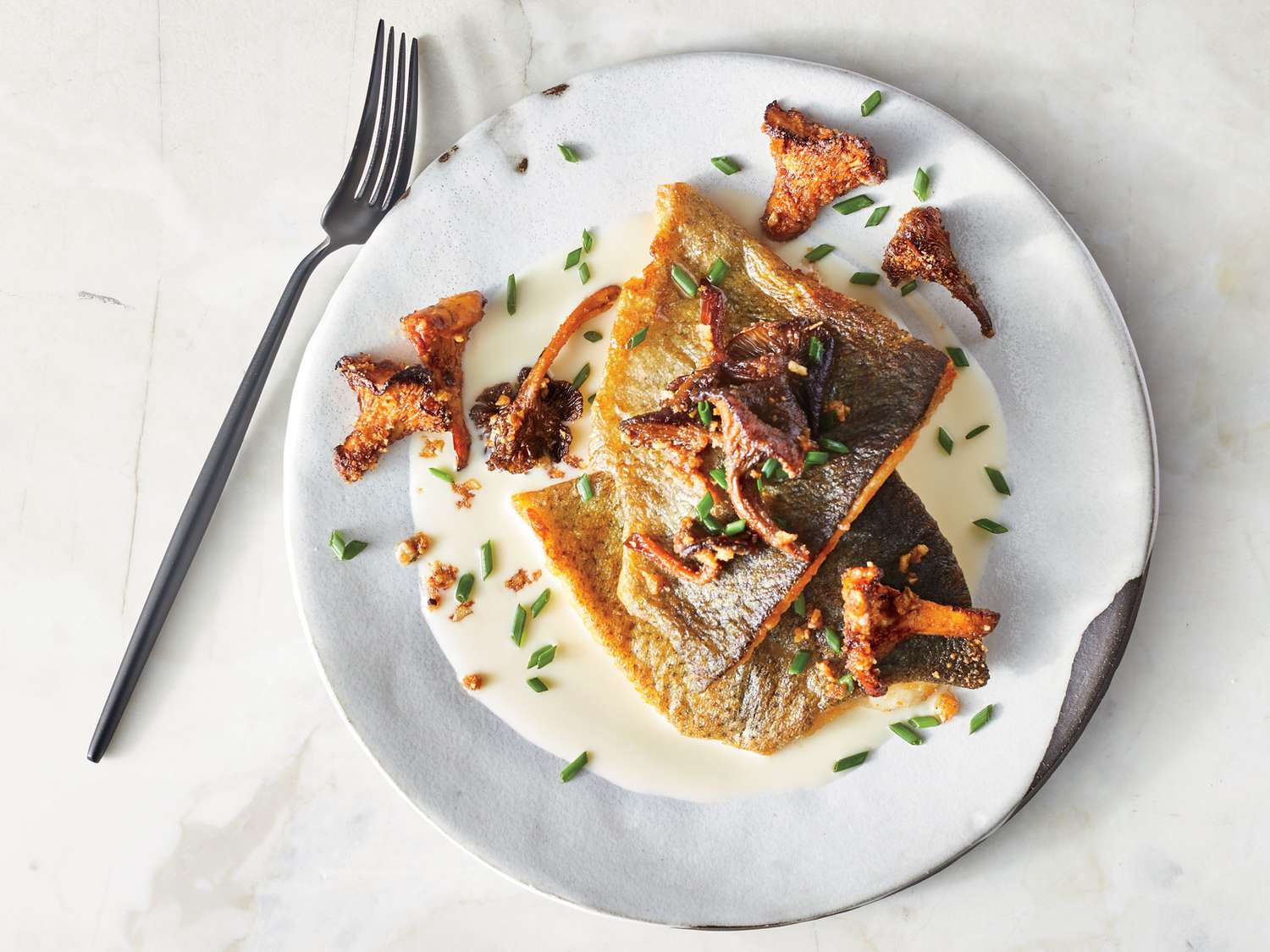 Pan-Seared Trout with Walnut and Walnut Oil Drizzle