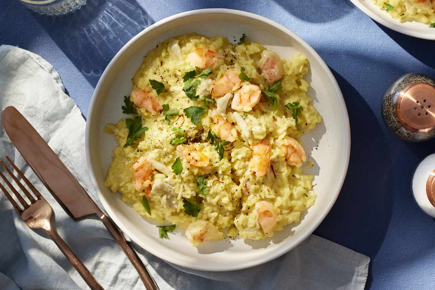 Creamy Crab Risotto with White Wine and Parmesan