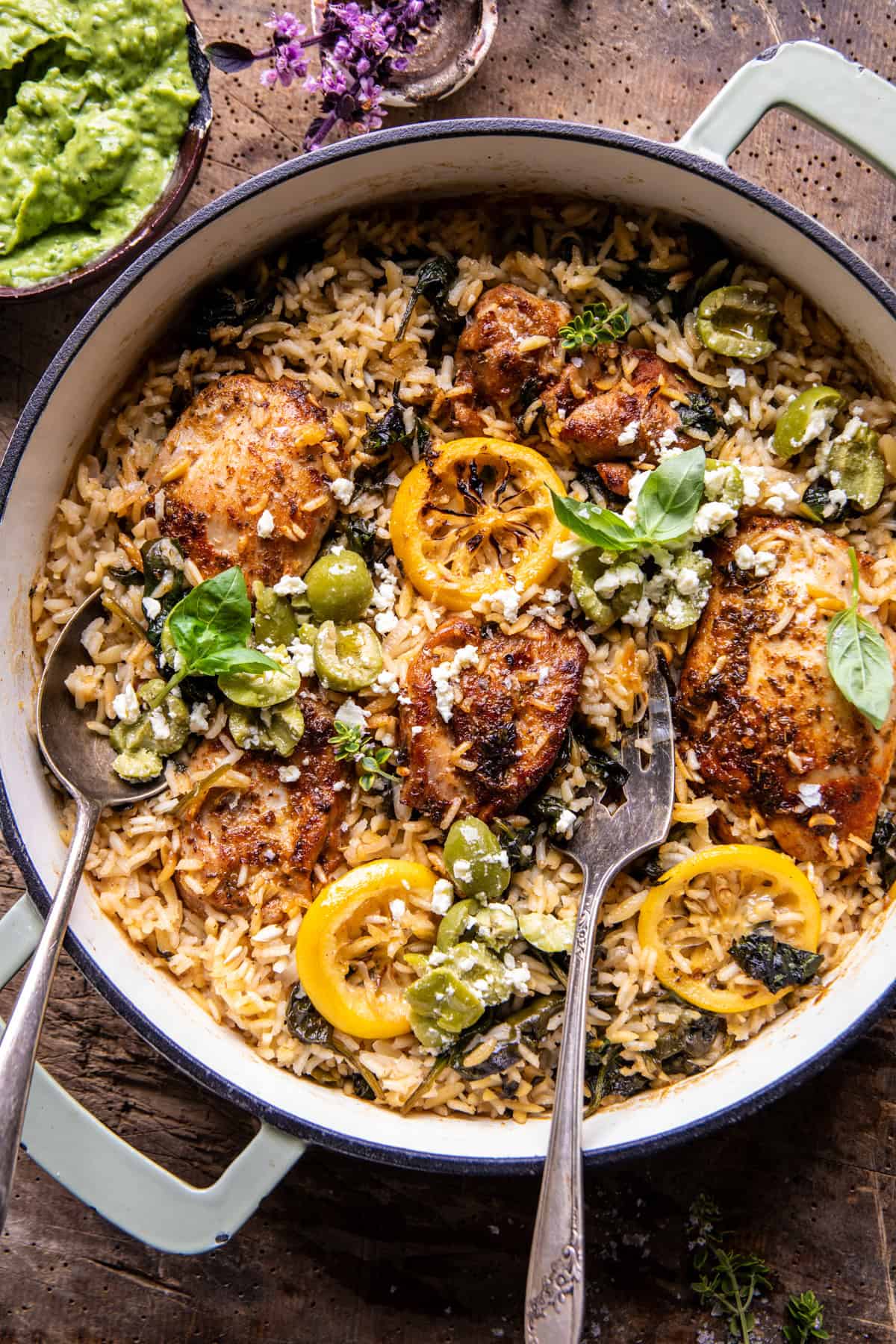 One-Pot Mediterranean Lemon Herb Chicken with Olives