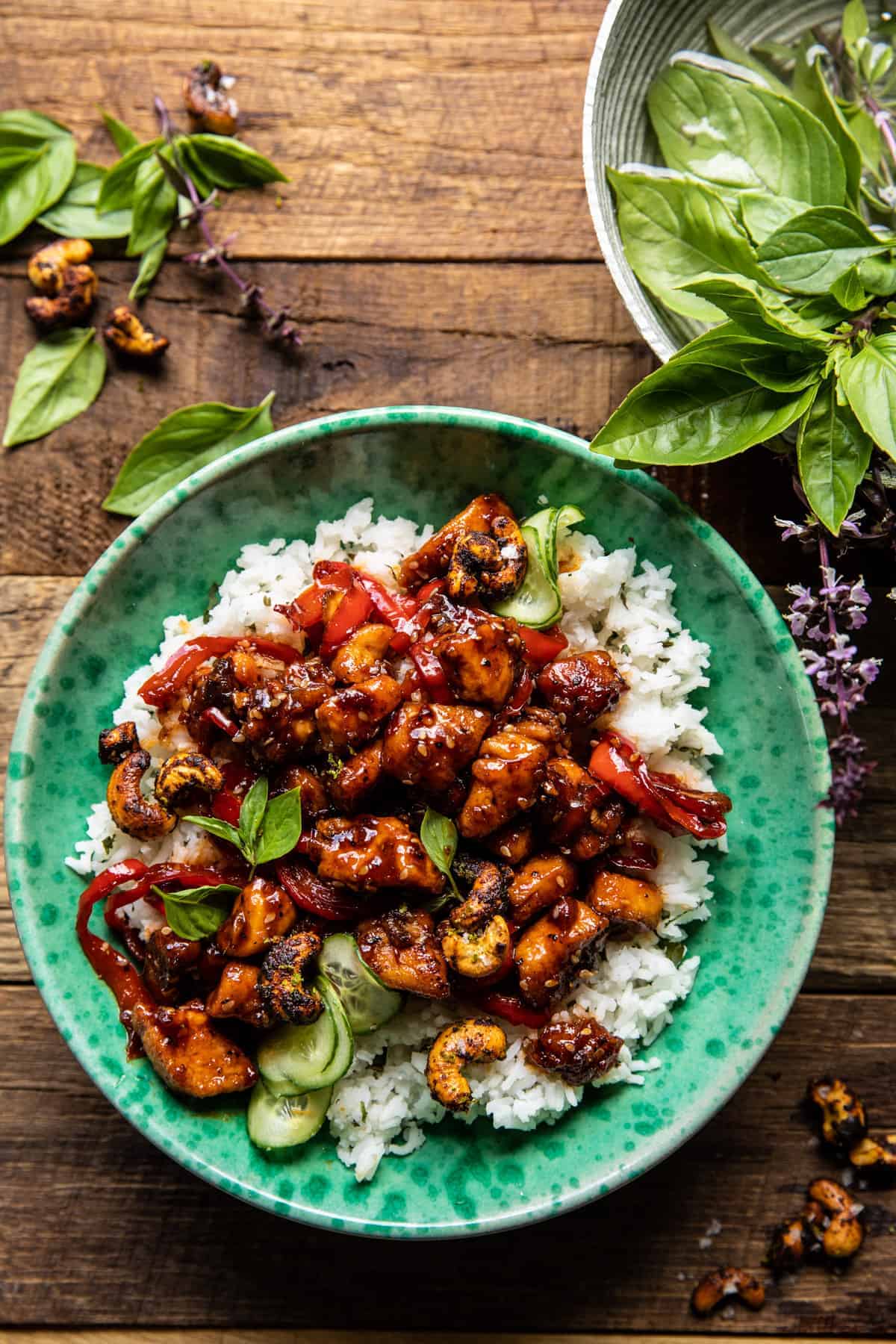 Pan-Seared Thai Basil Pork with Jasmine Rice