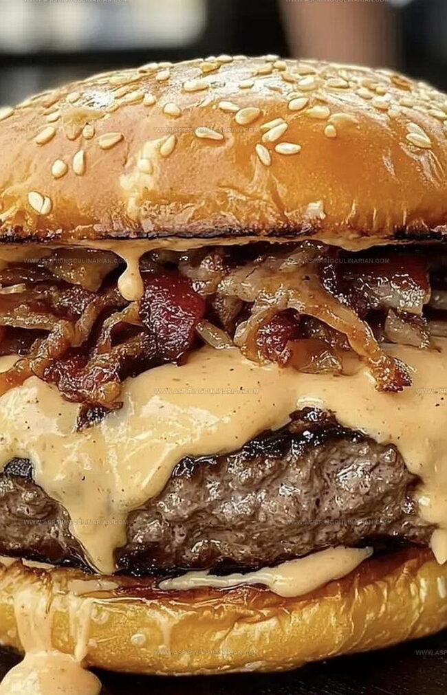 Seared Oyster and Bacon Burger with Tangy Remoulade
