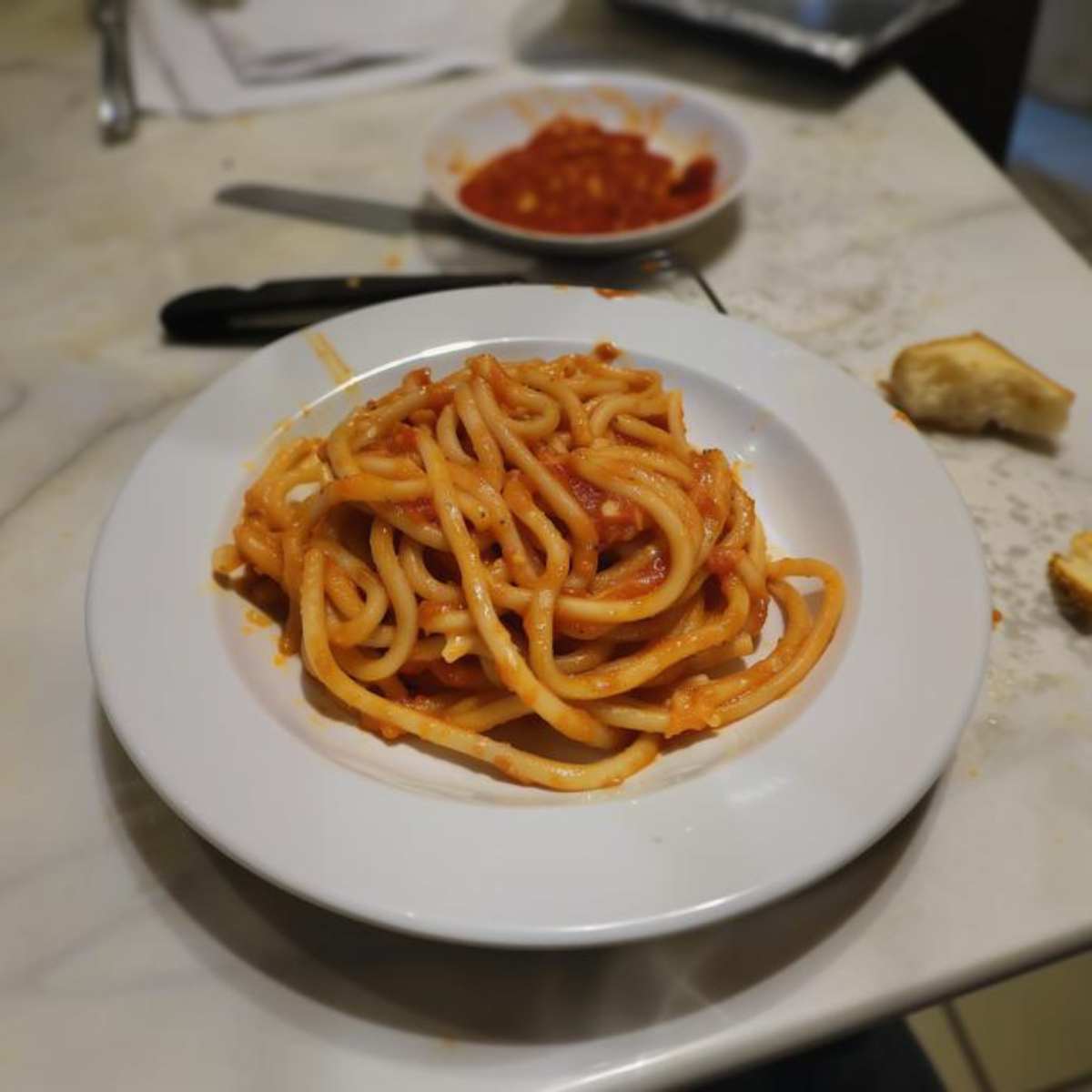 Authentic Pici Pasta with Tomato-Basil Sauce