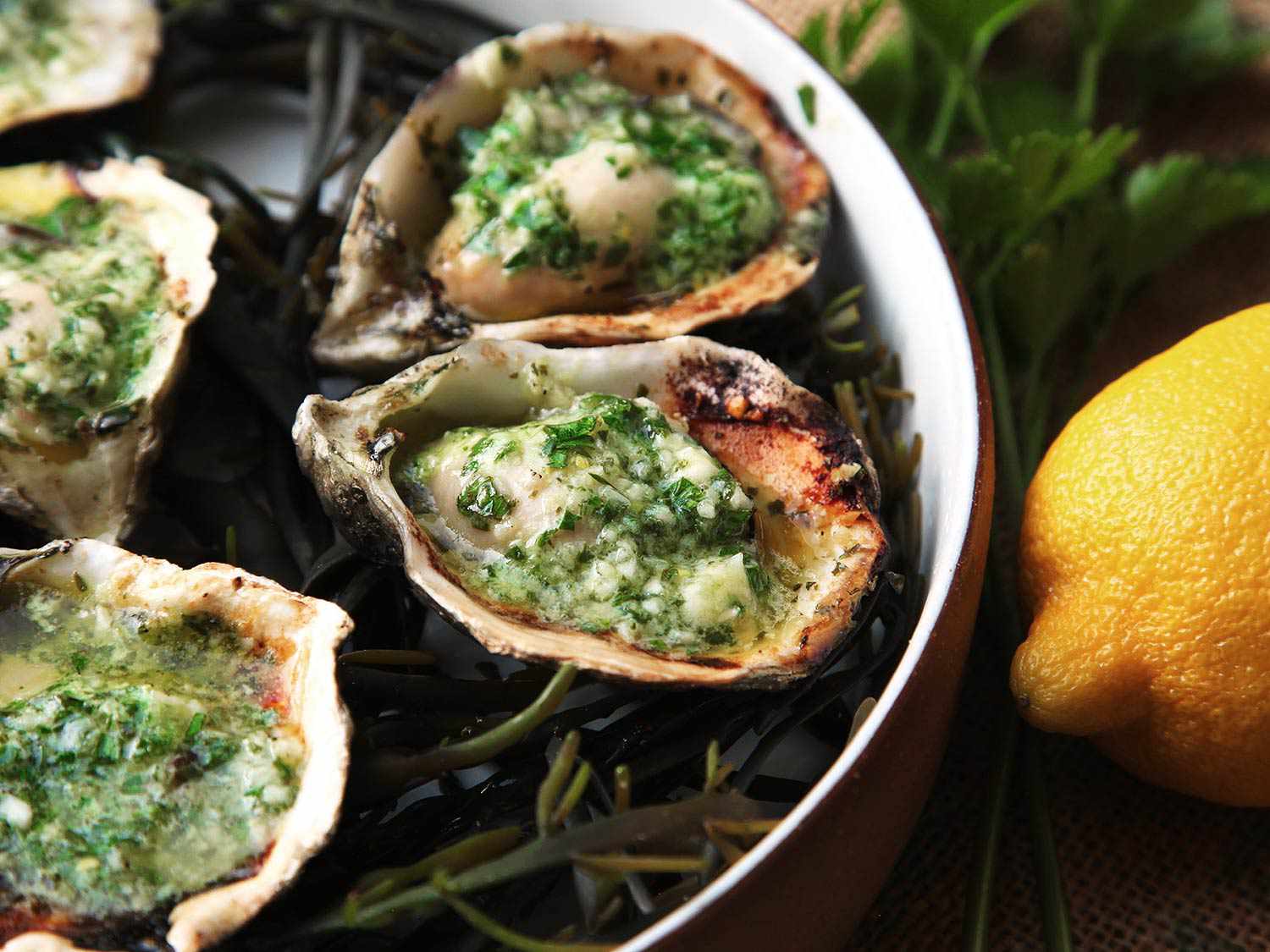 Pan-Seared Gulf Oysters with Garlic Butter and Parsley