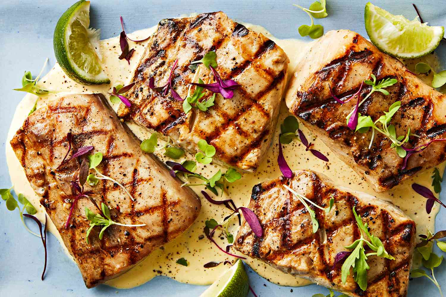 Grilled Mahi-Mahi with Citrus-Coral Herb Salsa