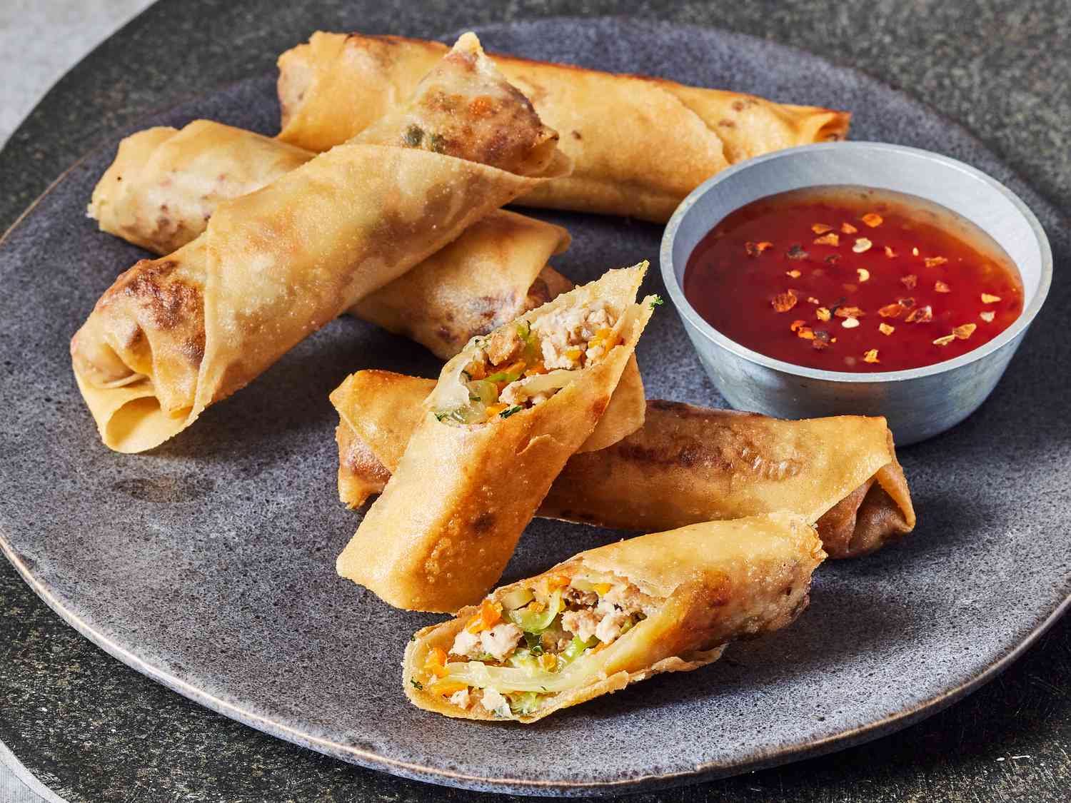 Crispy Lumpia Wrapped in Fried Spring Roll Skin