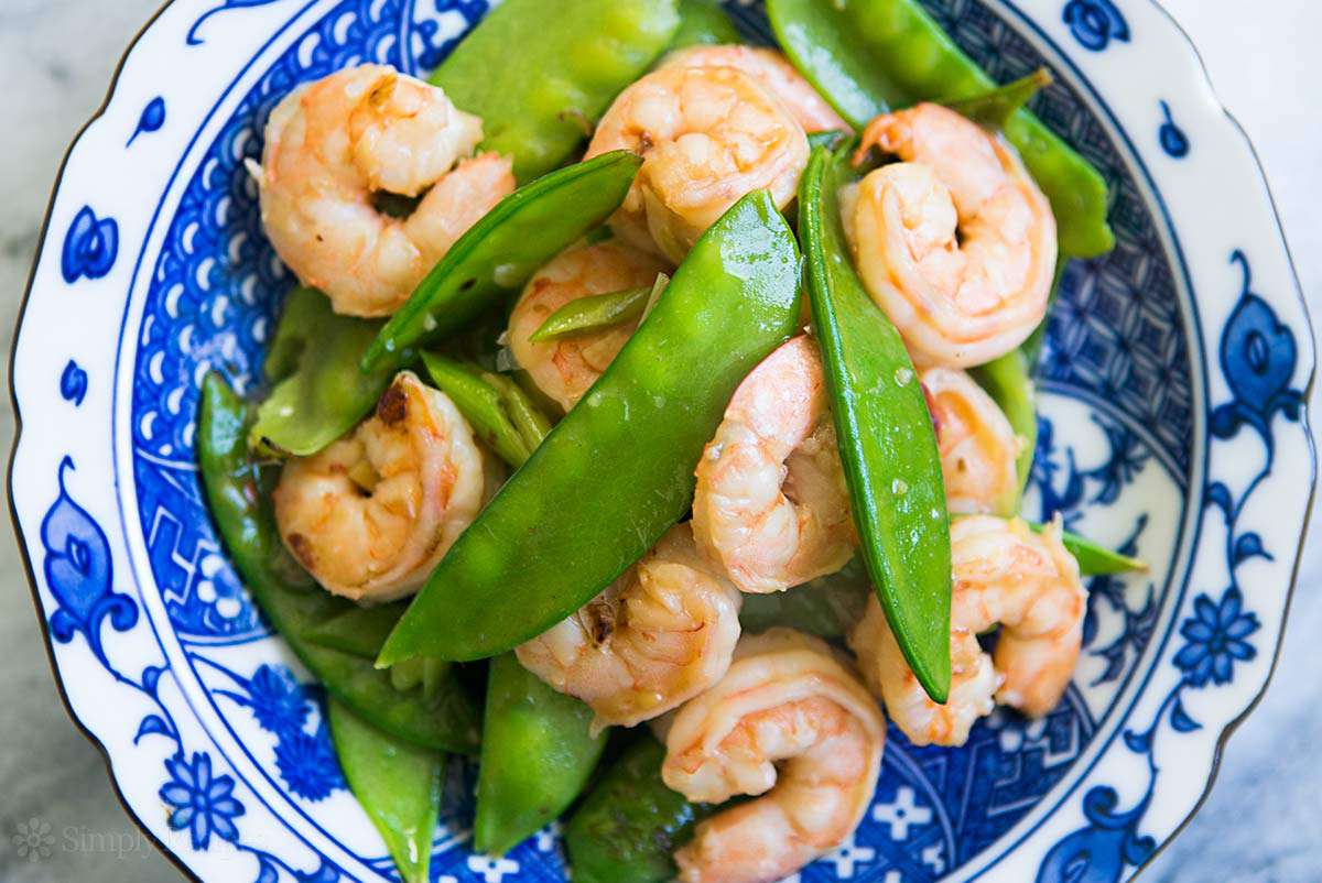 Cauliflower Rice Stir-Fry with Shrimp and Snow Peas