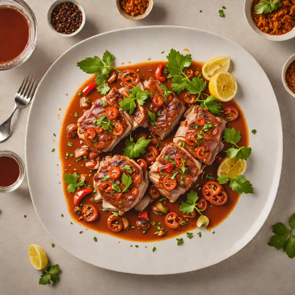 Slow-Braised Portuguese Pork with Piri-Piri Sauce
