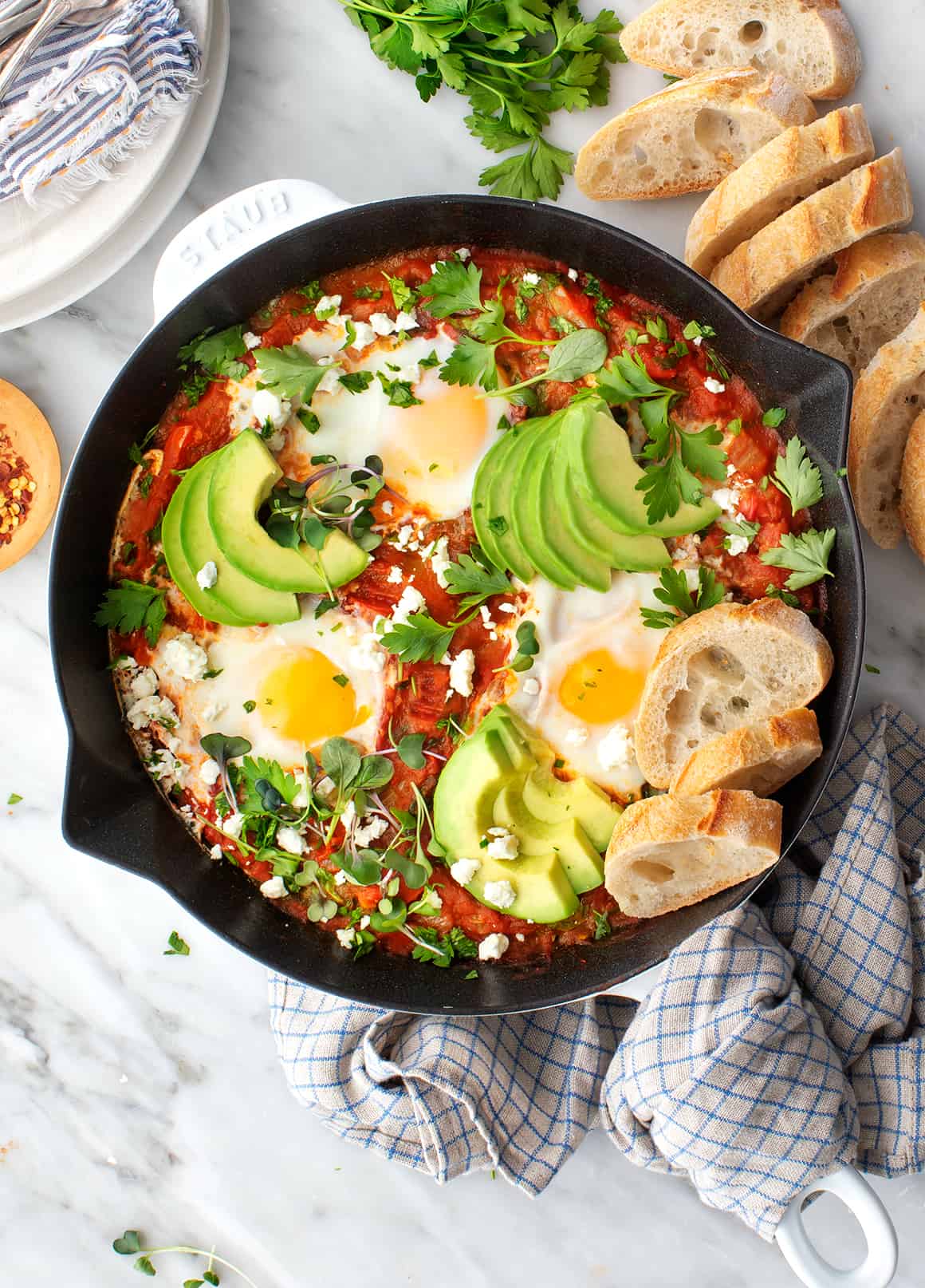 New York-Style Jazz Brunch Shakshuka with Feta and Spinach