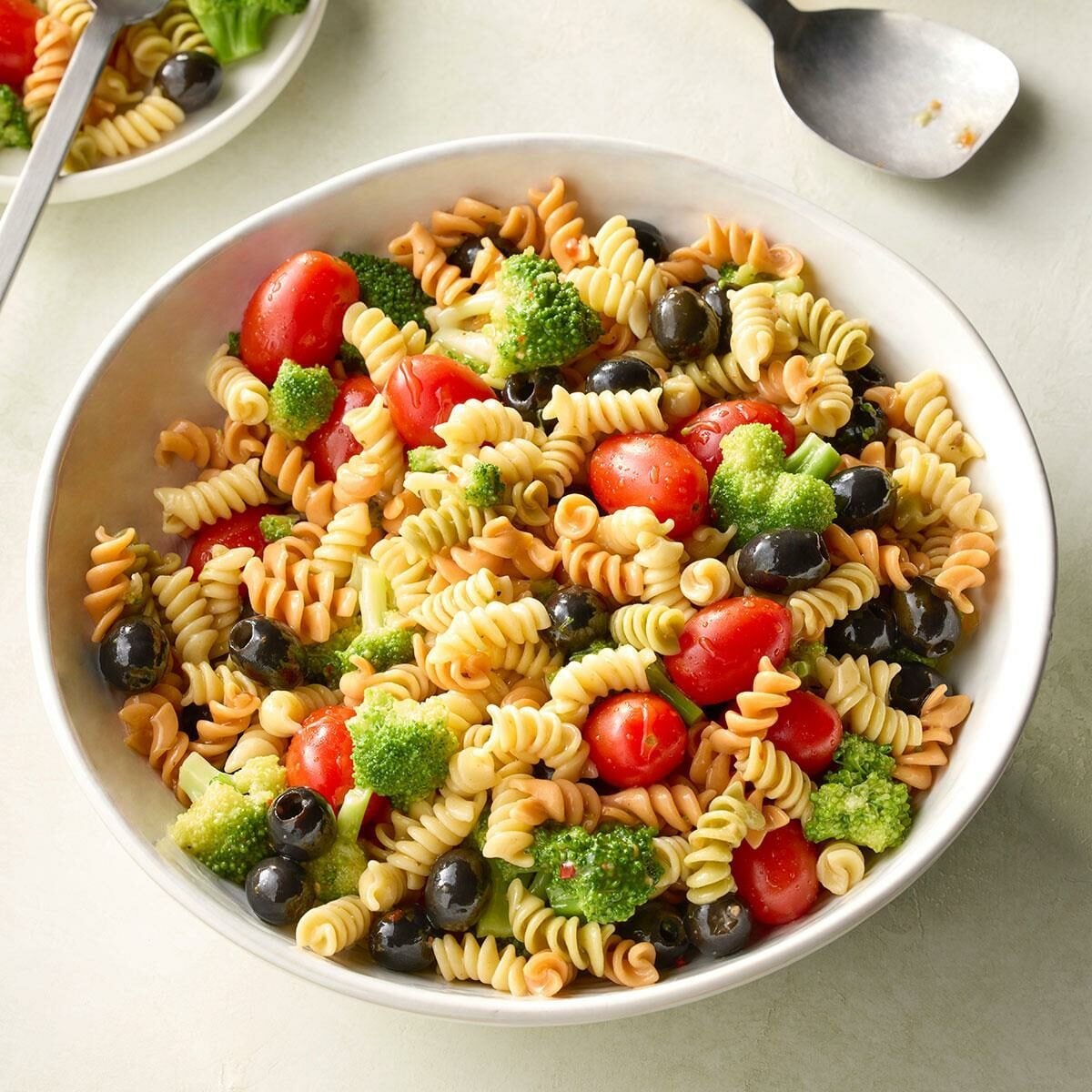 Three-Color Pasta Salad with Basil Vinaigrette