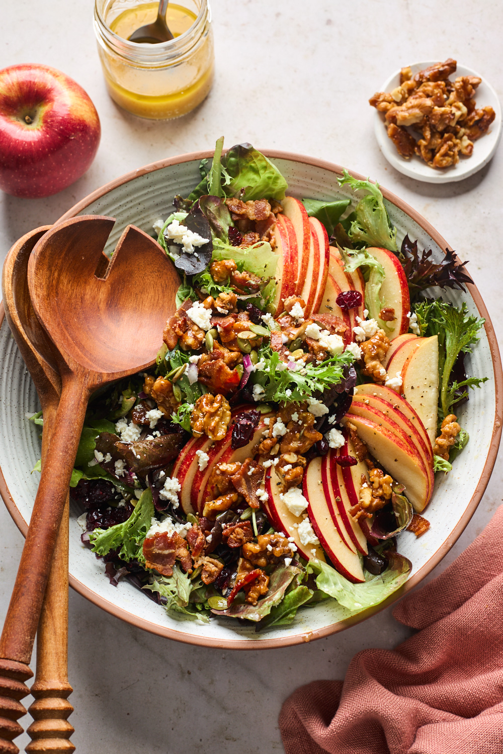 Apple and Walnut Salad with Lemon-Oregano Dressing