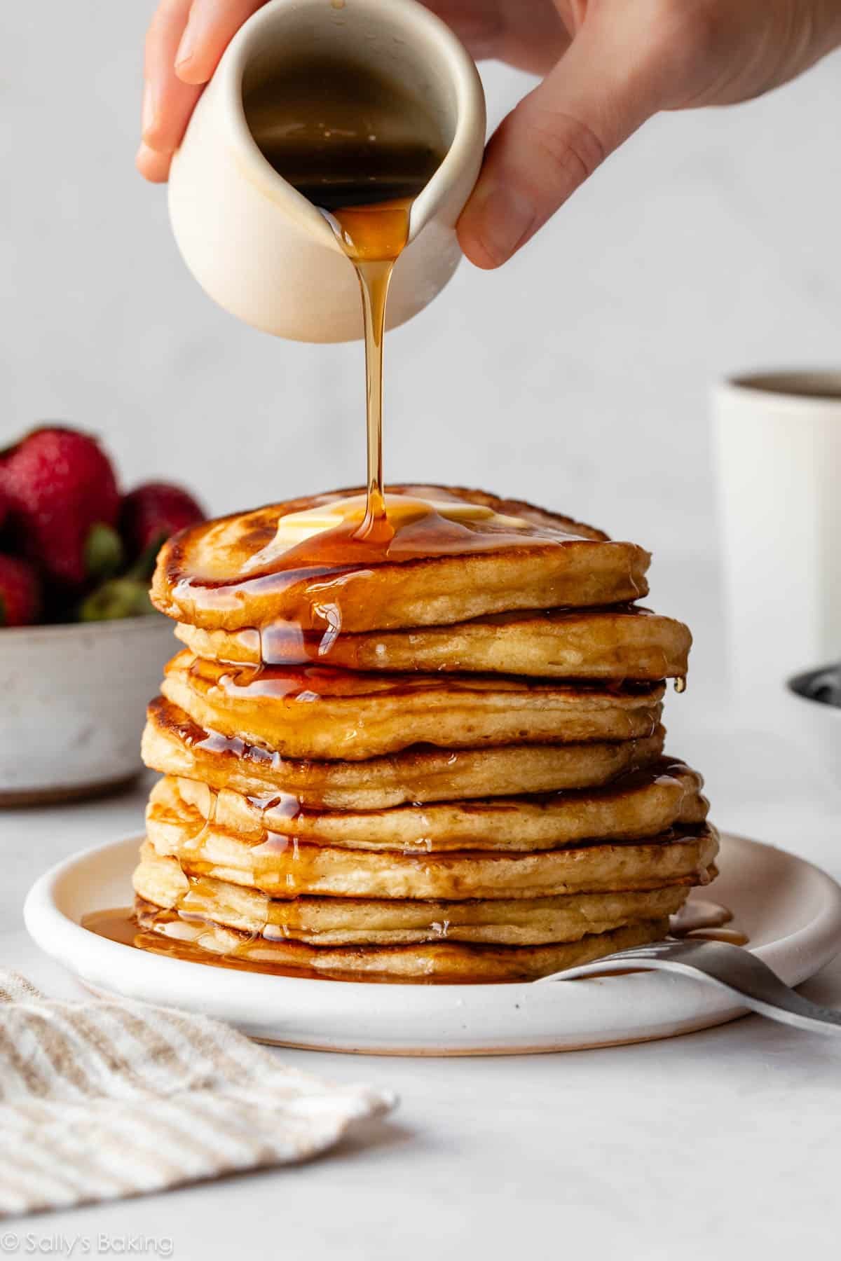 Spiced Cricket Flour Protein Pancakes with Maple Syrup