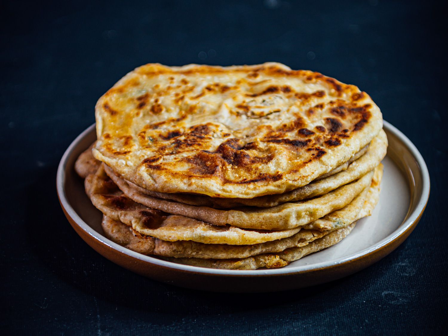 Pan-Fried Aloo Paratha with Spiced Potato Filling