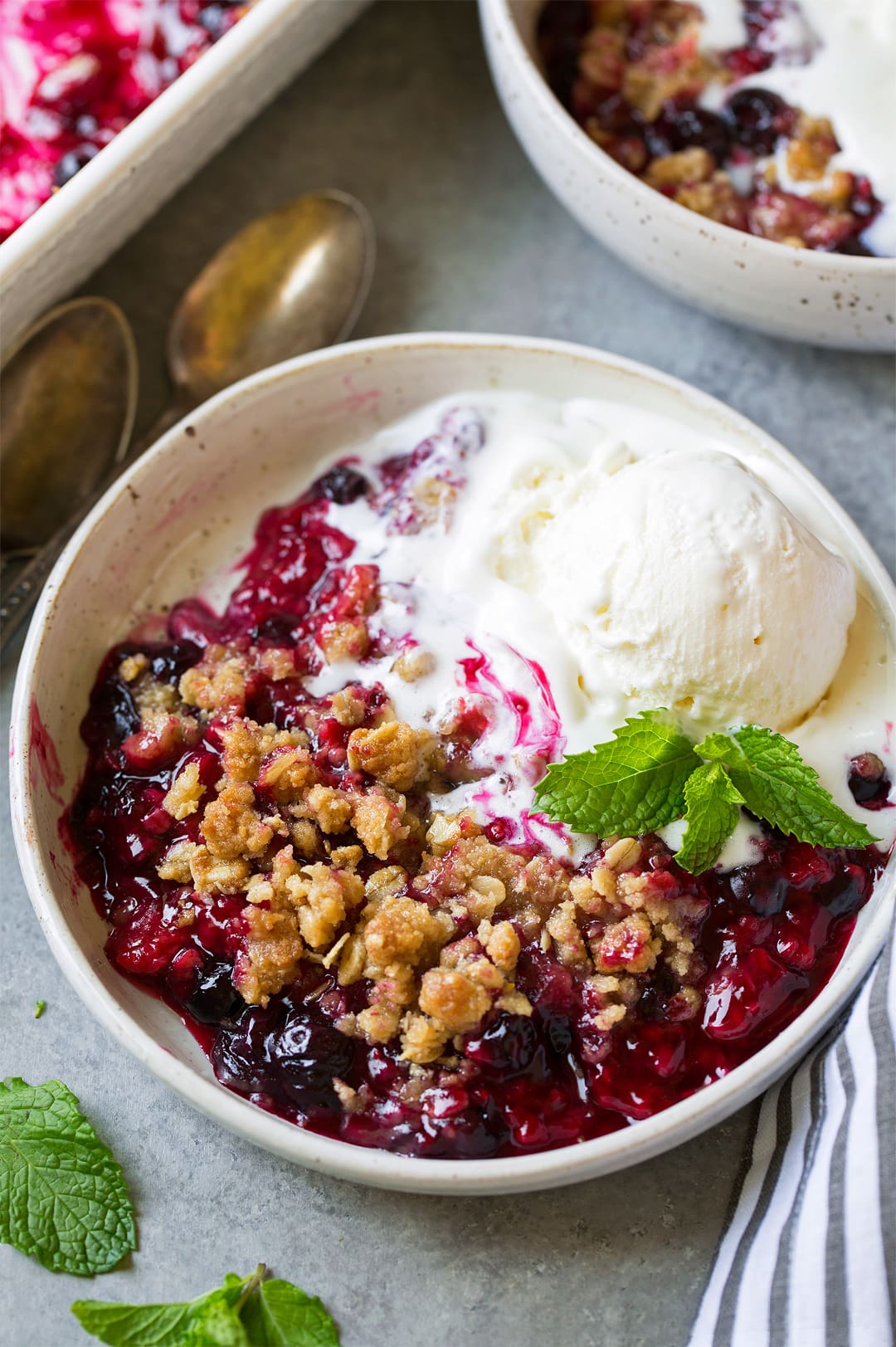 Baked Berry Crisp with Oat Topping