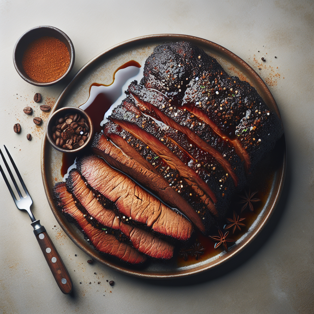 Slow-Smoked Beef Brisket with Coffee Dry Rub