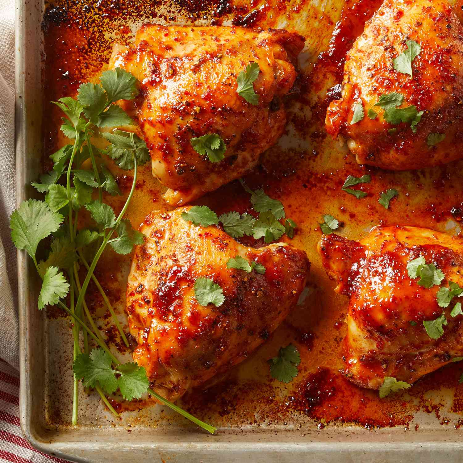 Sheet Pan Colombian Coffee-Rubbed Chicken Thighs