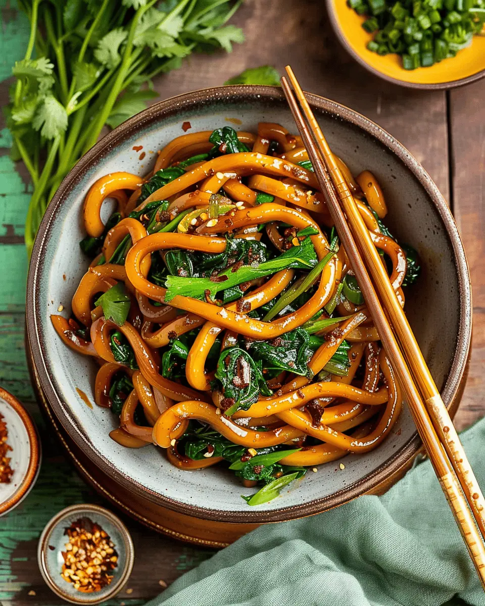 Quick Stir-Fried Noodles with Garlic and Chili Oil