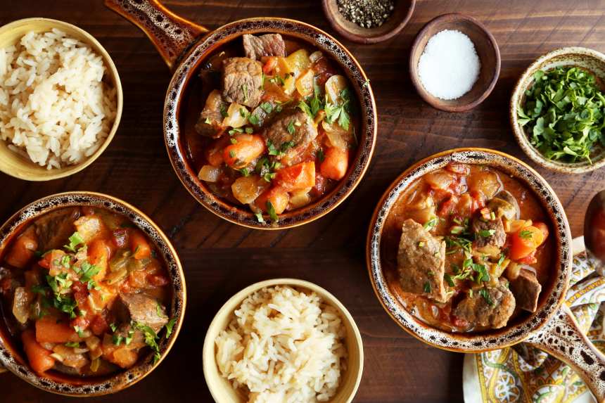 Senegalese Mafé with Peanut-Spiced Beef and Sweet Potatoes