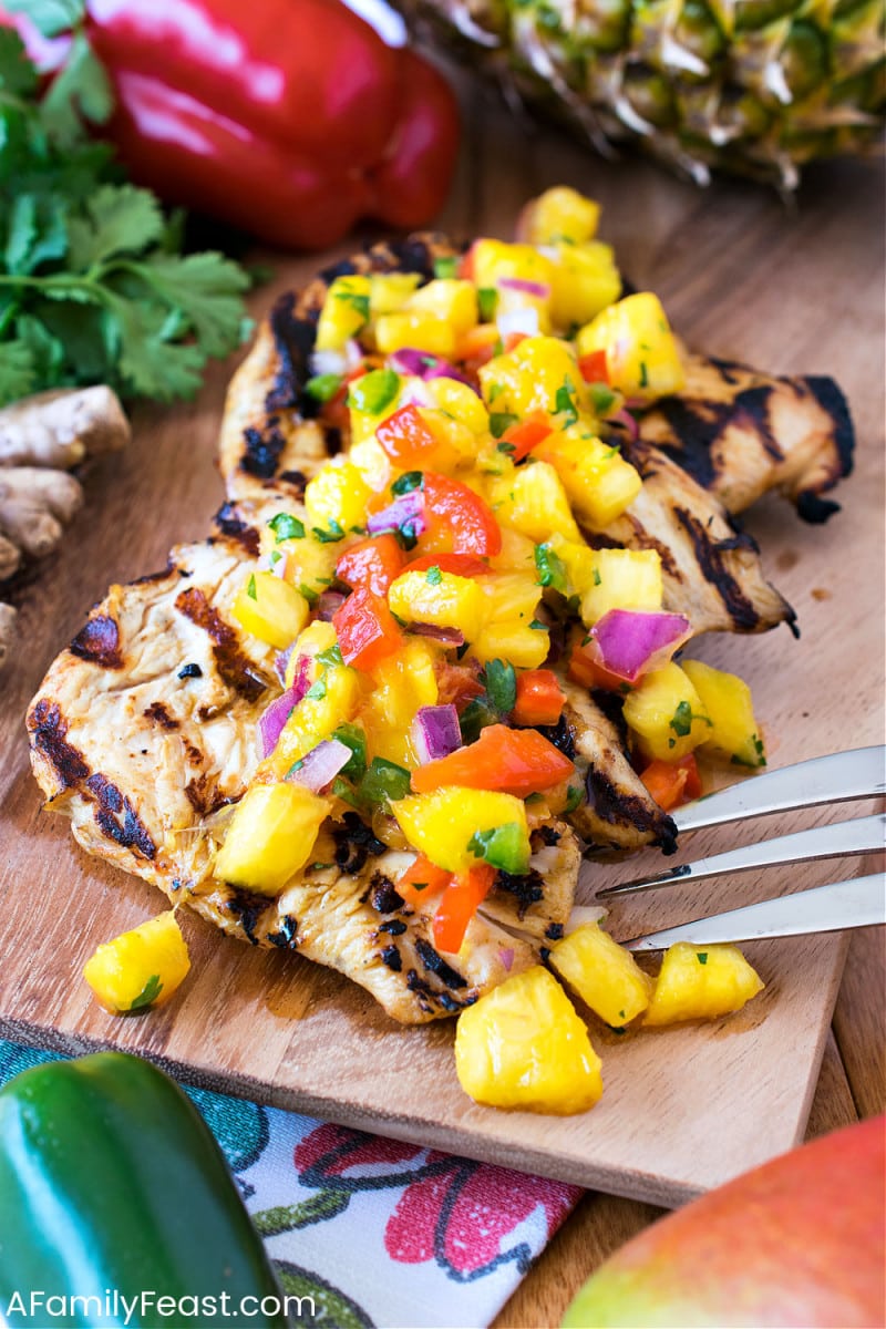 Citrus-Marinated Grilled Chicken with Tropical Pineapple Salsa