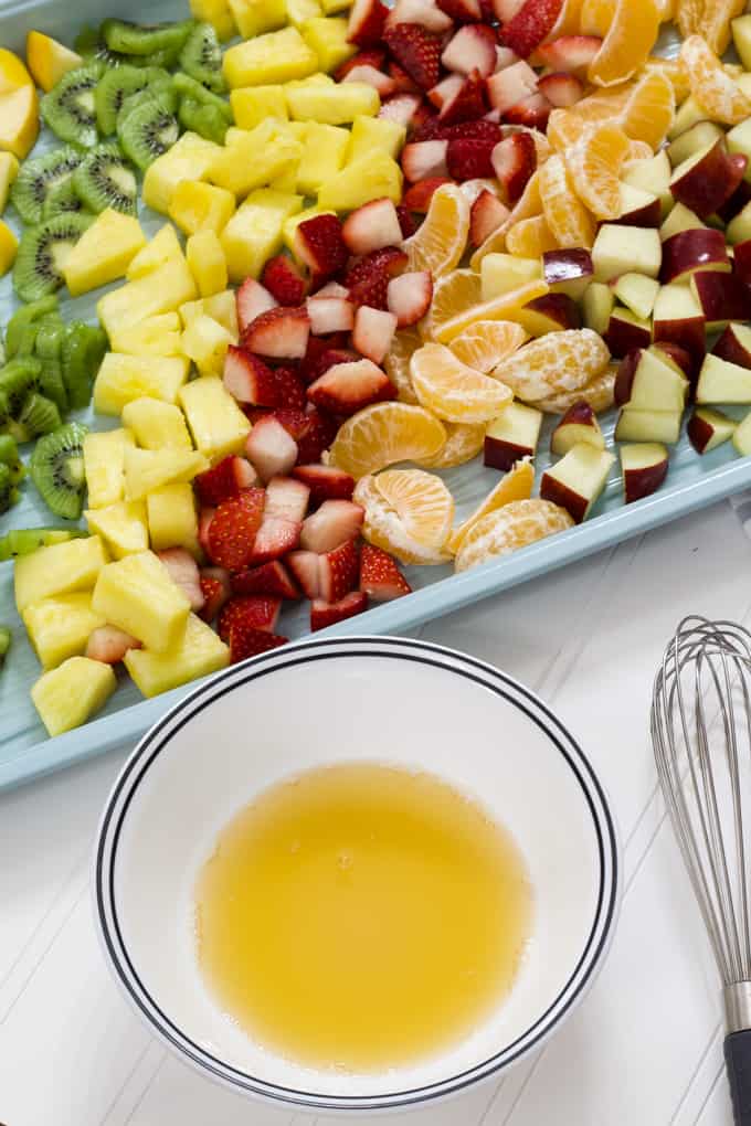 Playful Fruit & Nut Salad with Honey-Lemon Dressing