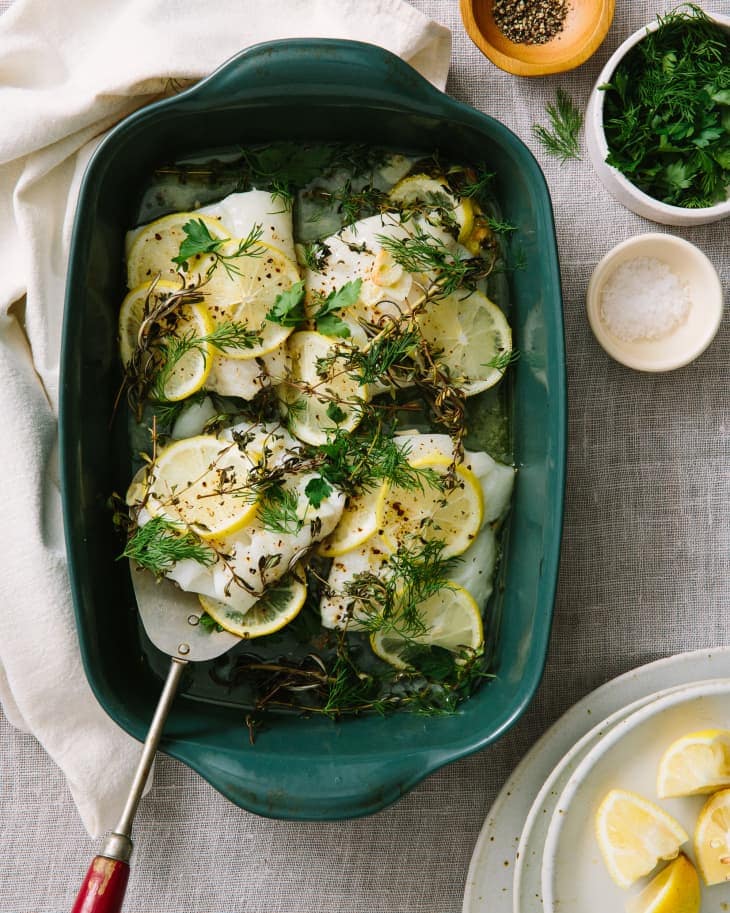 Herb-Baked Cod with Lemon and Capers