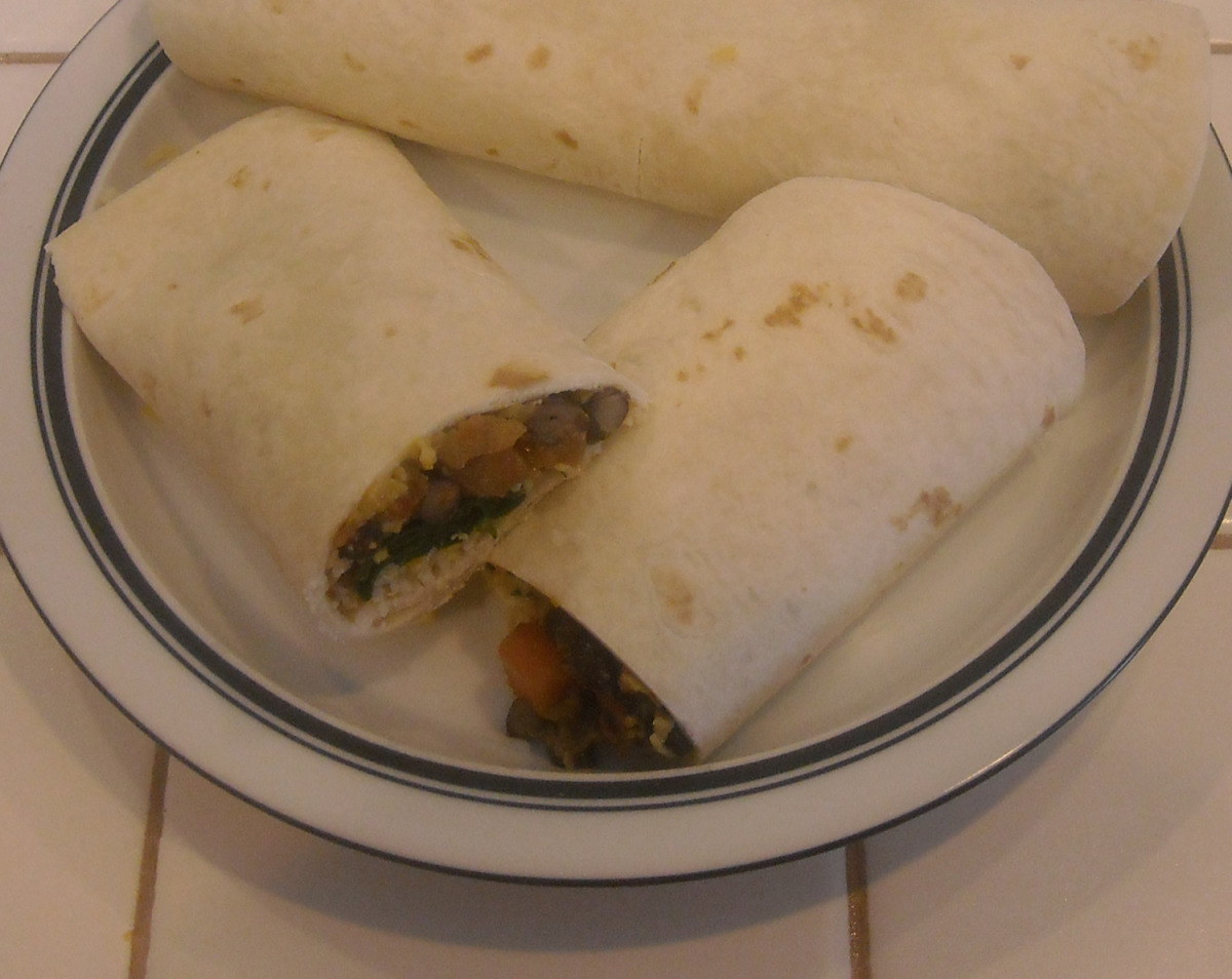 No-Bake Vegan Avocado and Black Bean Wrap