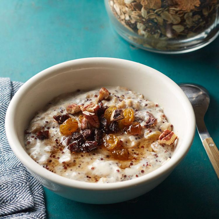 Bolivian-Style Quinoa Porridge with Cinnamon and Dried Fruit