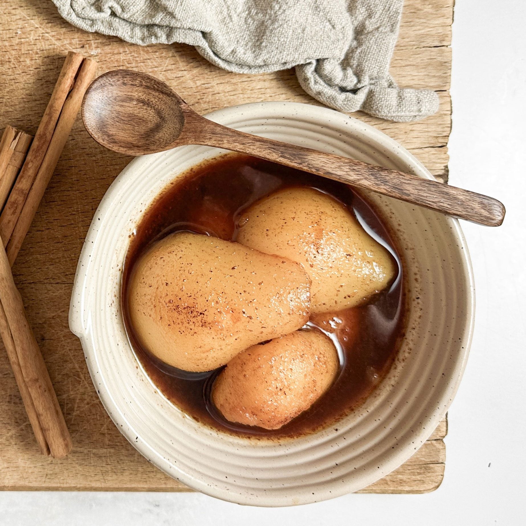 Citrus-Poached Pears with Spiced Yogurt