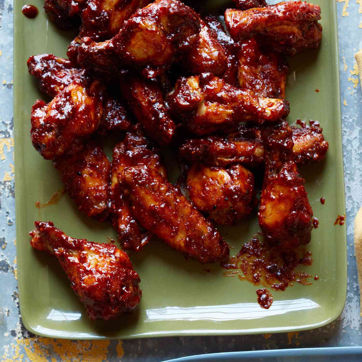 Crispy Korean-Style Chicken Wings with Gochujang Glaze