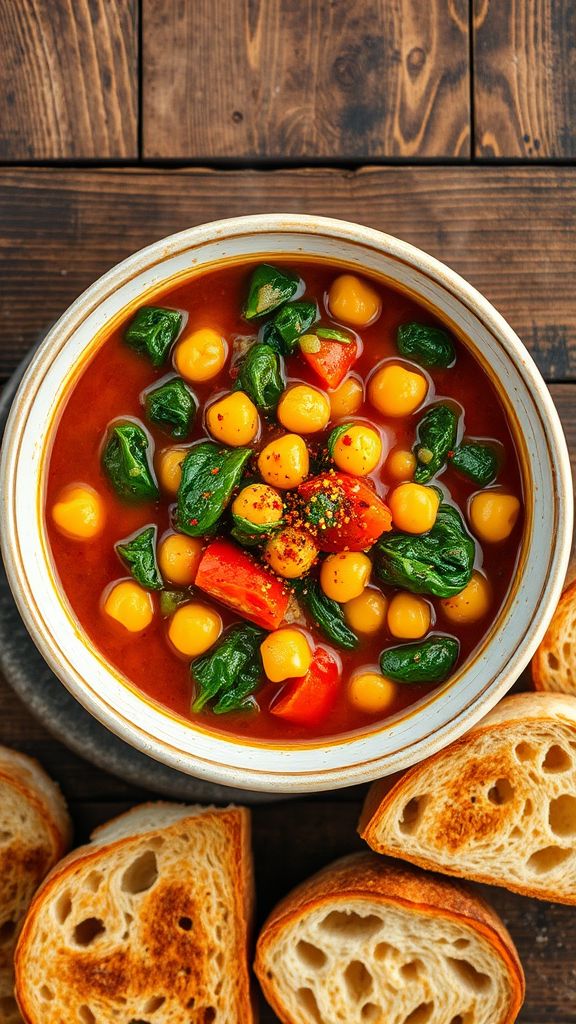 Stern-Spiced Chickpea and Spinach Stew