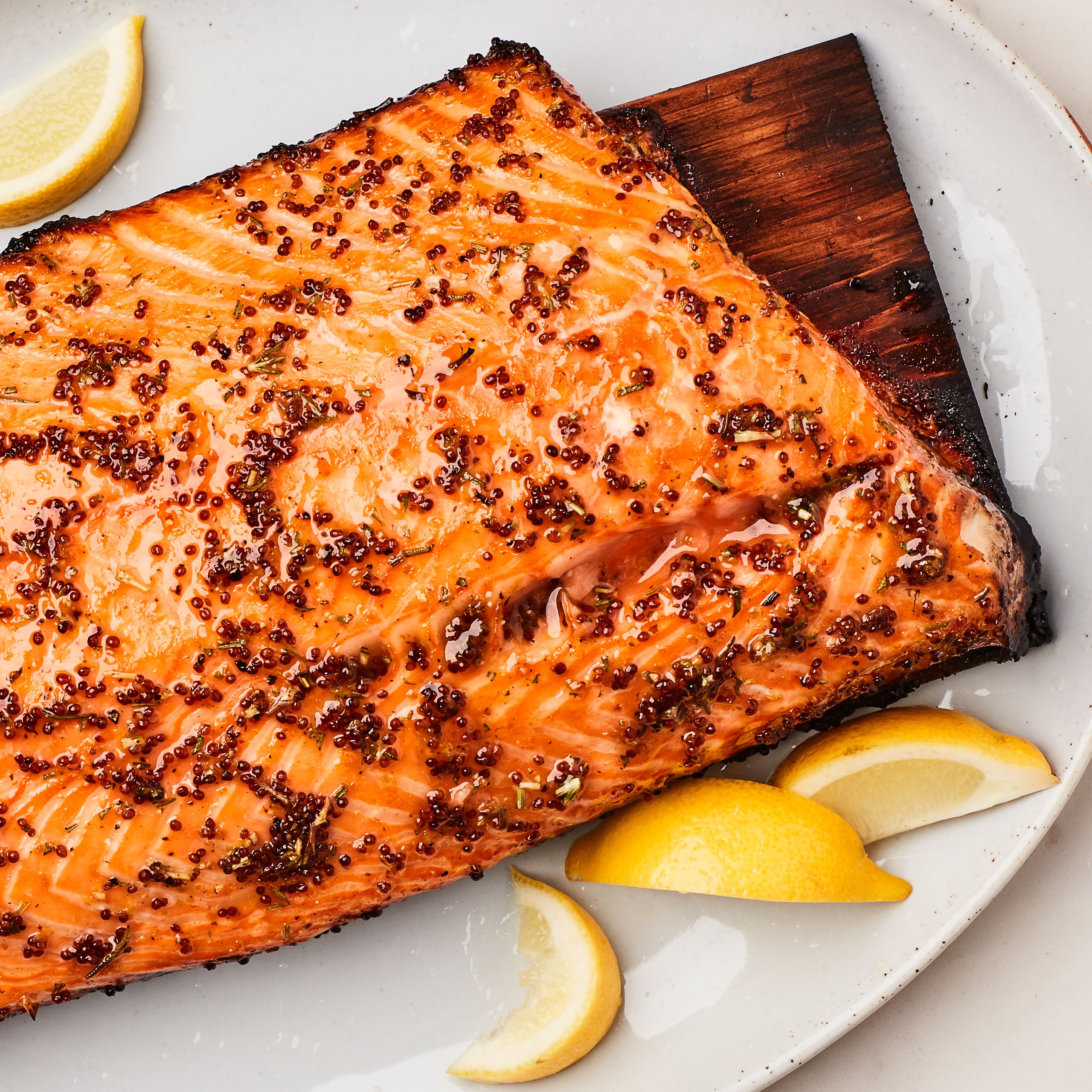 Grilled Cedar-Plank Salmon with Northwoods Maple Glaze