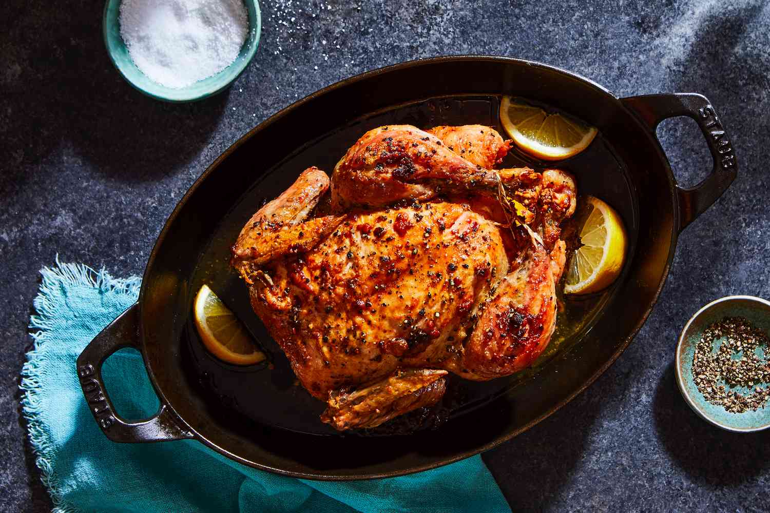 Roasted Half-Chicken with Lemon and Thyme