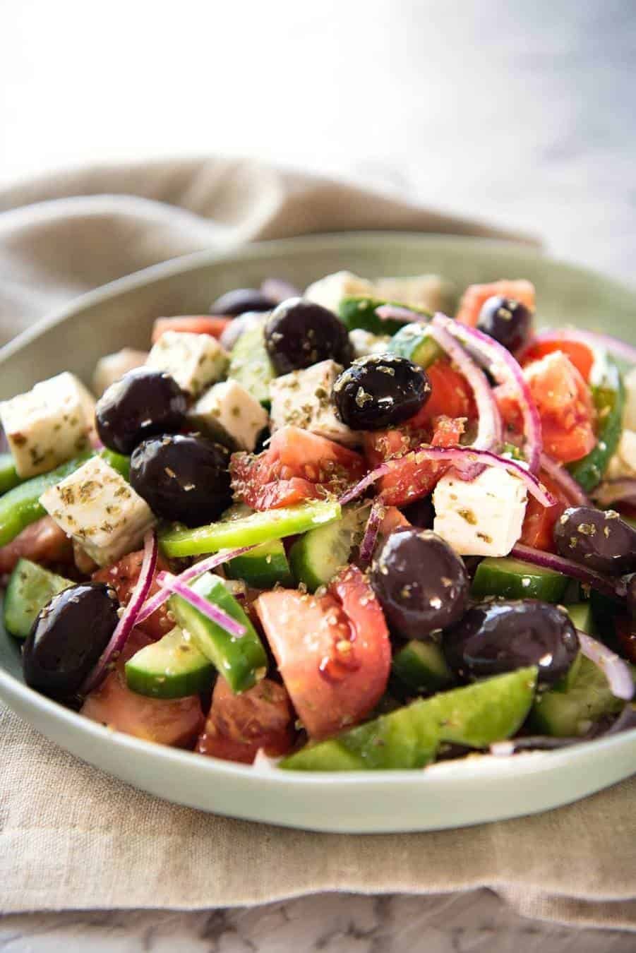 Half-Size Greek Salad with Herb Vinaigrette