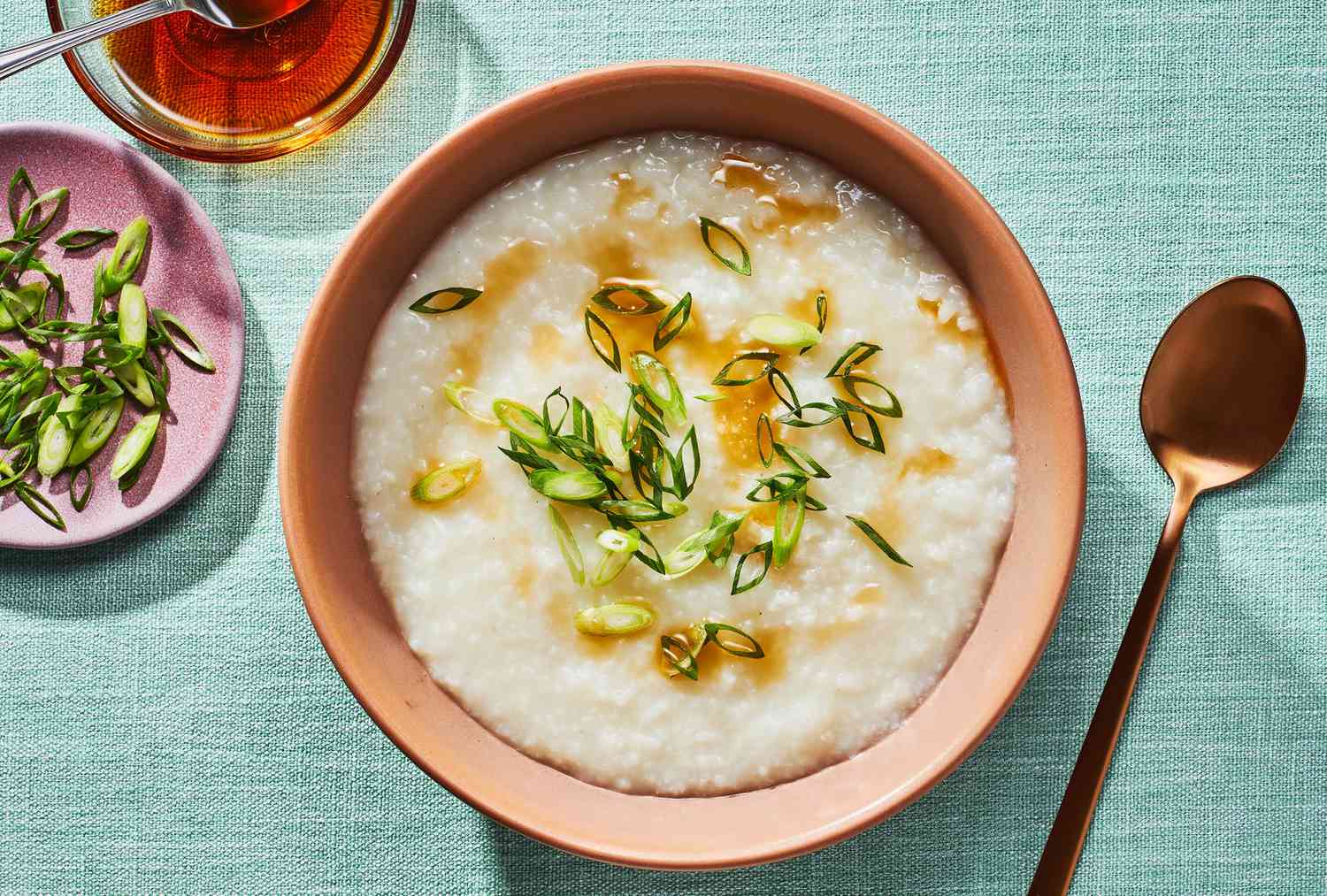 Classic Cantonese Congee with Ginger and Scallions