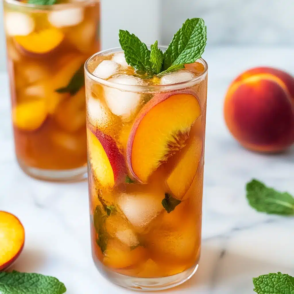 Frozen Peach Palmer with Iced Tea and Bourbon