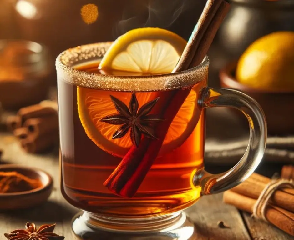 Warm Winter Spiced Rum Toddy