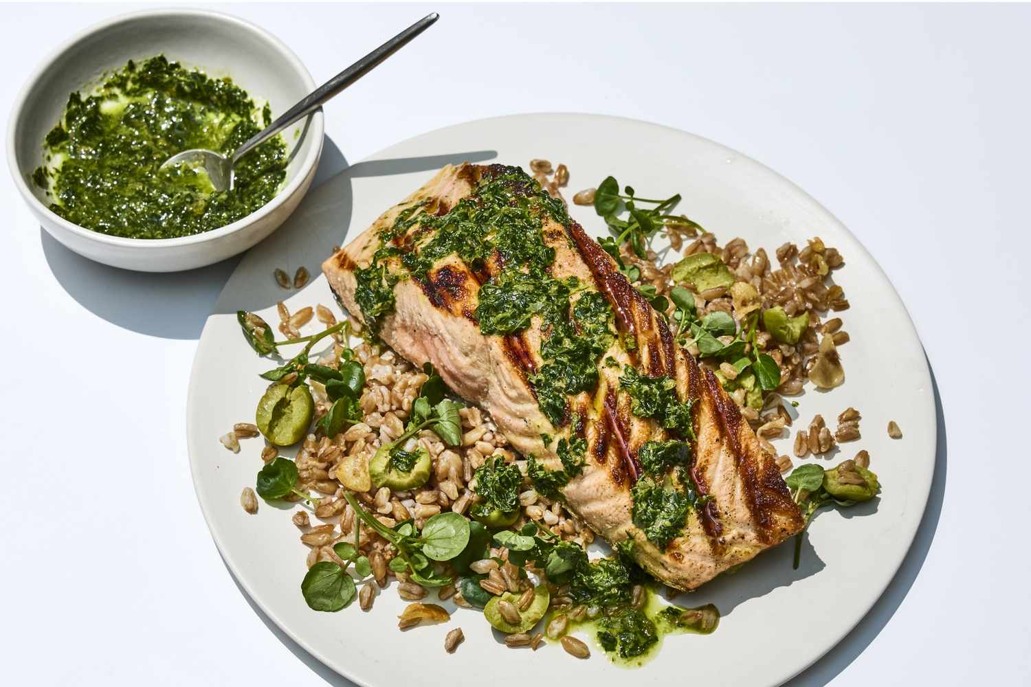 Pan-Seared Salmon with San Francisco Bay Herb Salsa Verde