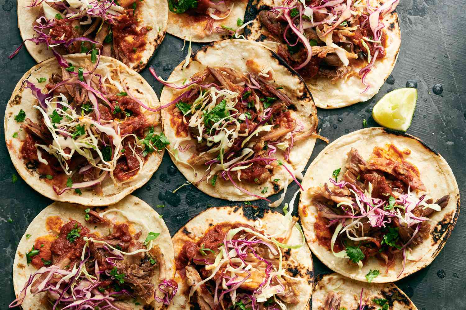 Pan-Fried Carnitas Tacos with Pickled Red Onion