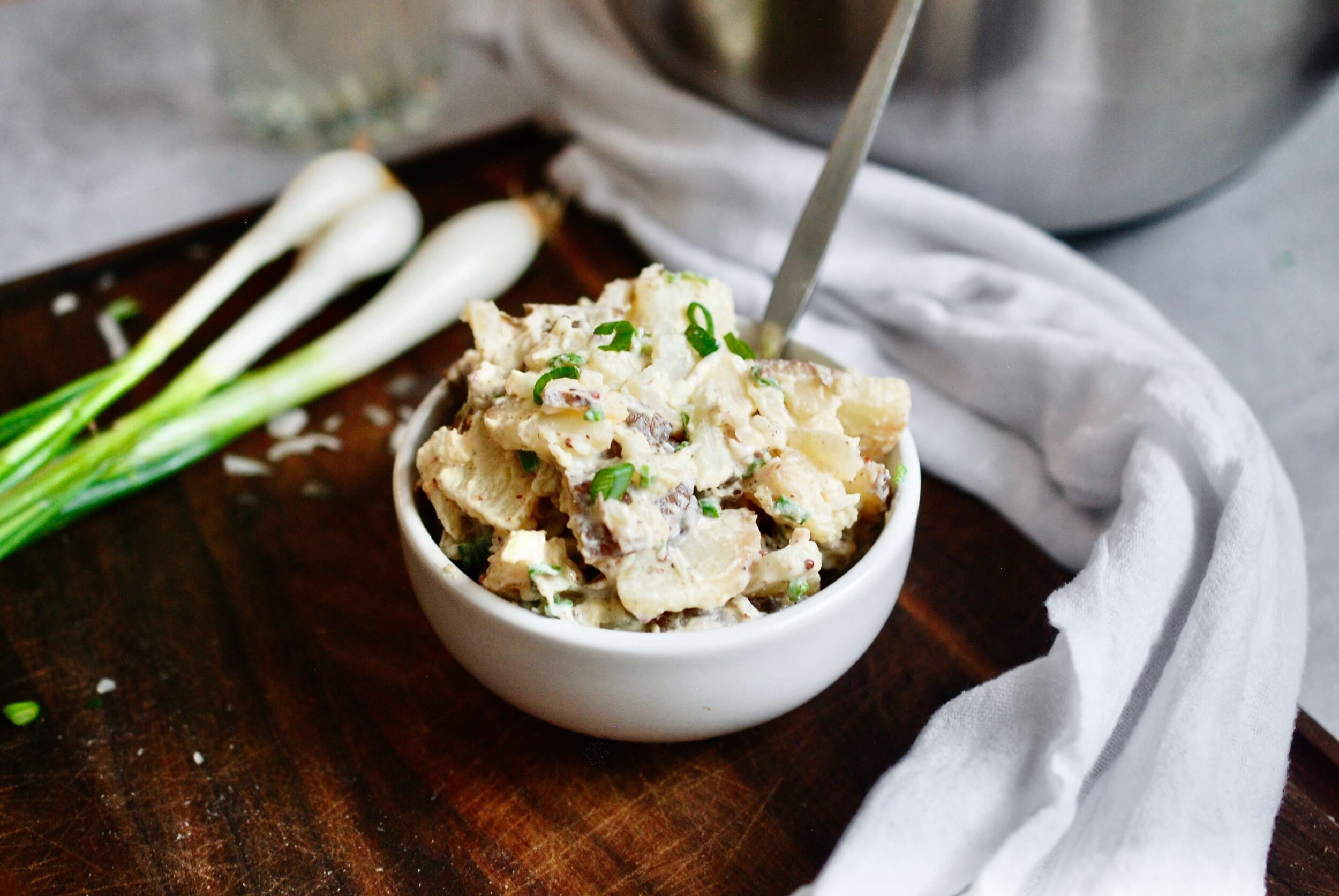 Smoky Chipotle Molasses Potato Salad with Parsley and Green Onion