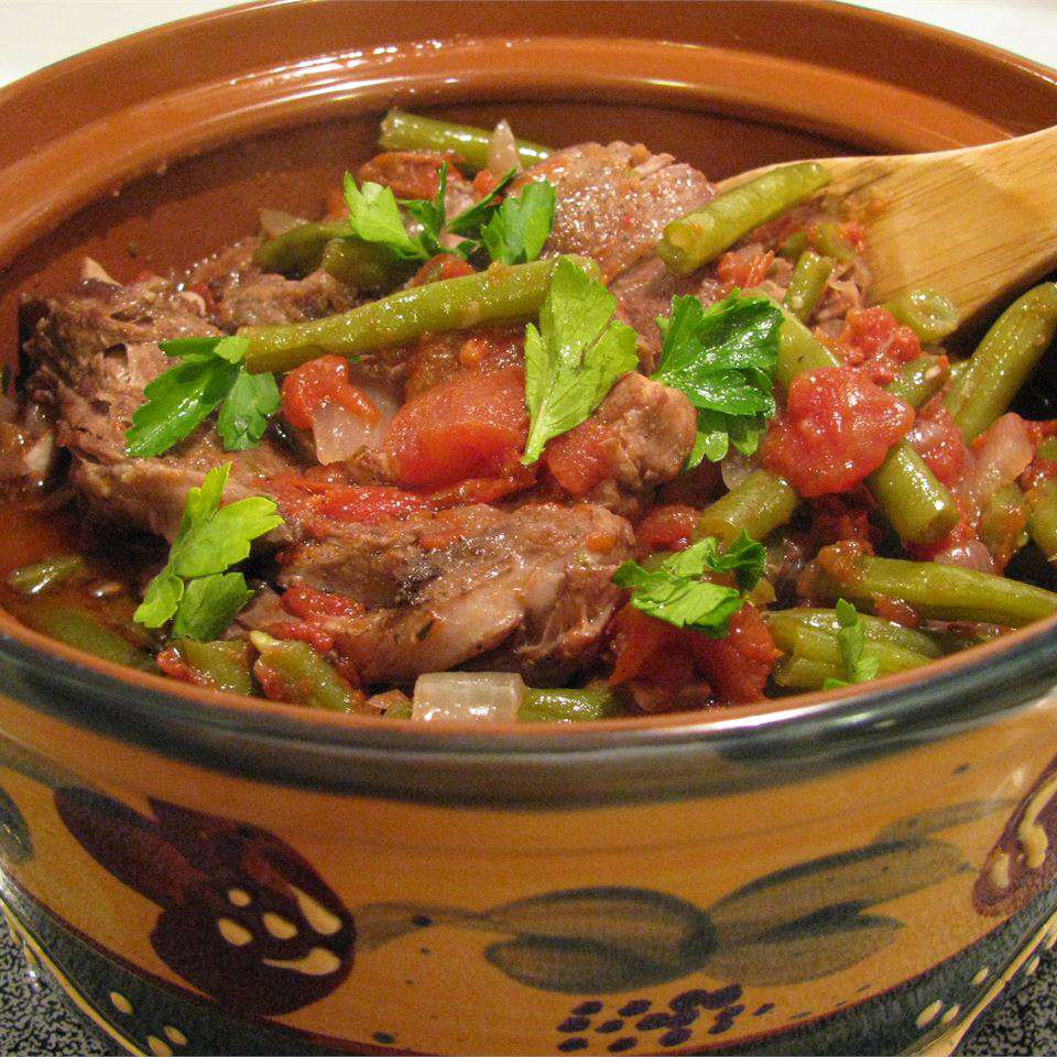 Slow-Cooked Lamb with Tomato, Garlic, and Cinnamon