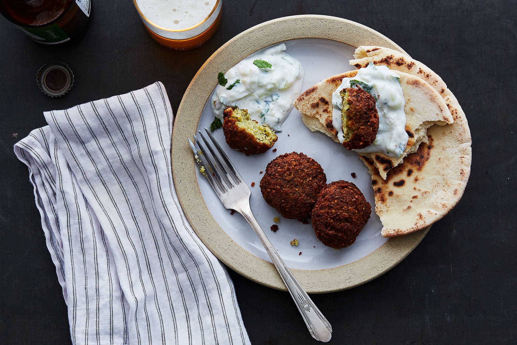 Sheet Pan Mediterranean Falafel with Tzatziki Drizzle