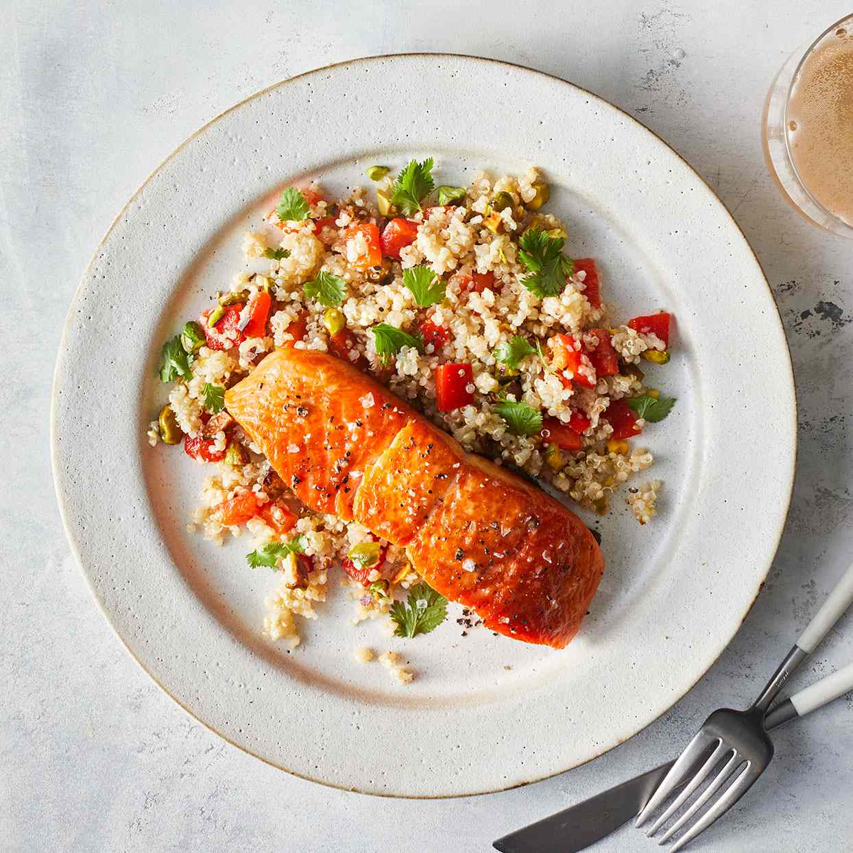 Pan-Seared Salmon with Citrus-Herb Quinoa