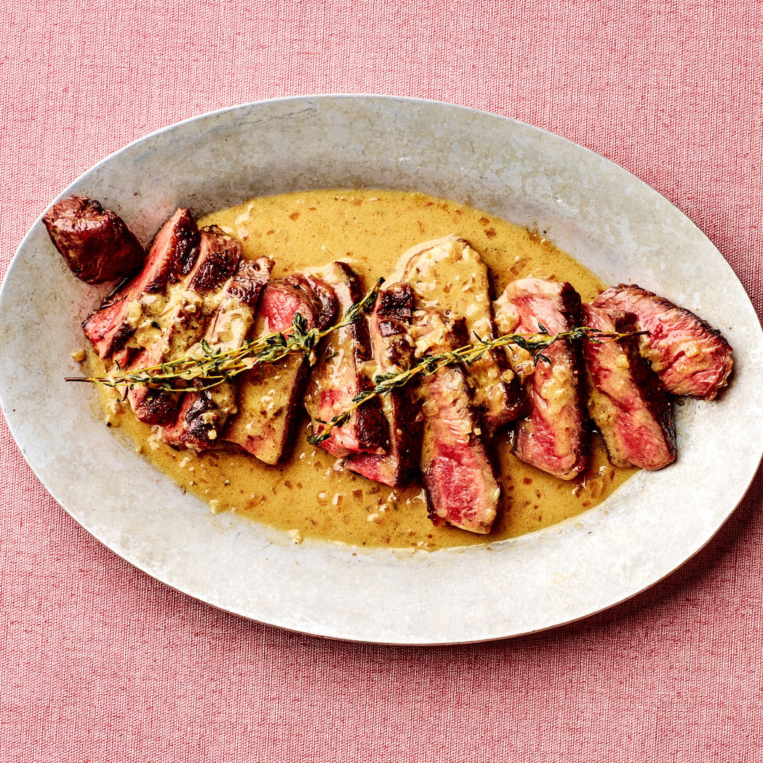 Pan-Seared Beef Medallions with Red Wine Shallot Reduction