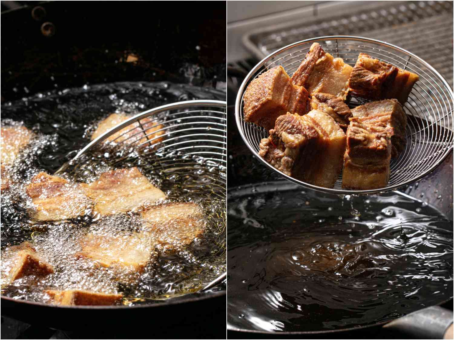 Crispy Pan-Fried Pork Belly with Soy-Garlic Glaze