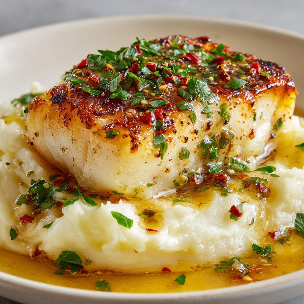 Pan-Seared Cod with North Face-Inspired Alpine Herb Butter