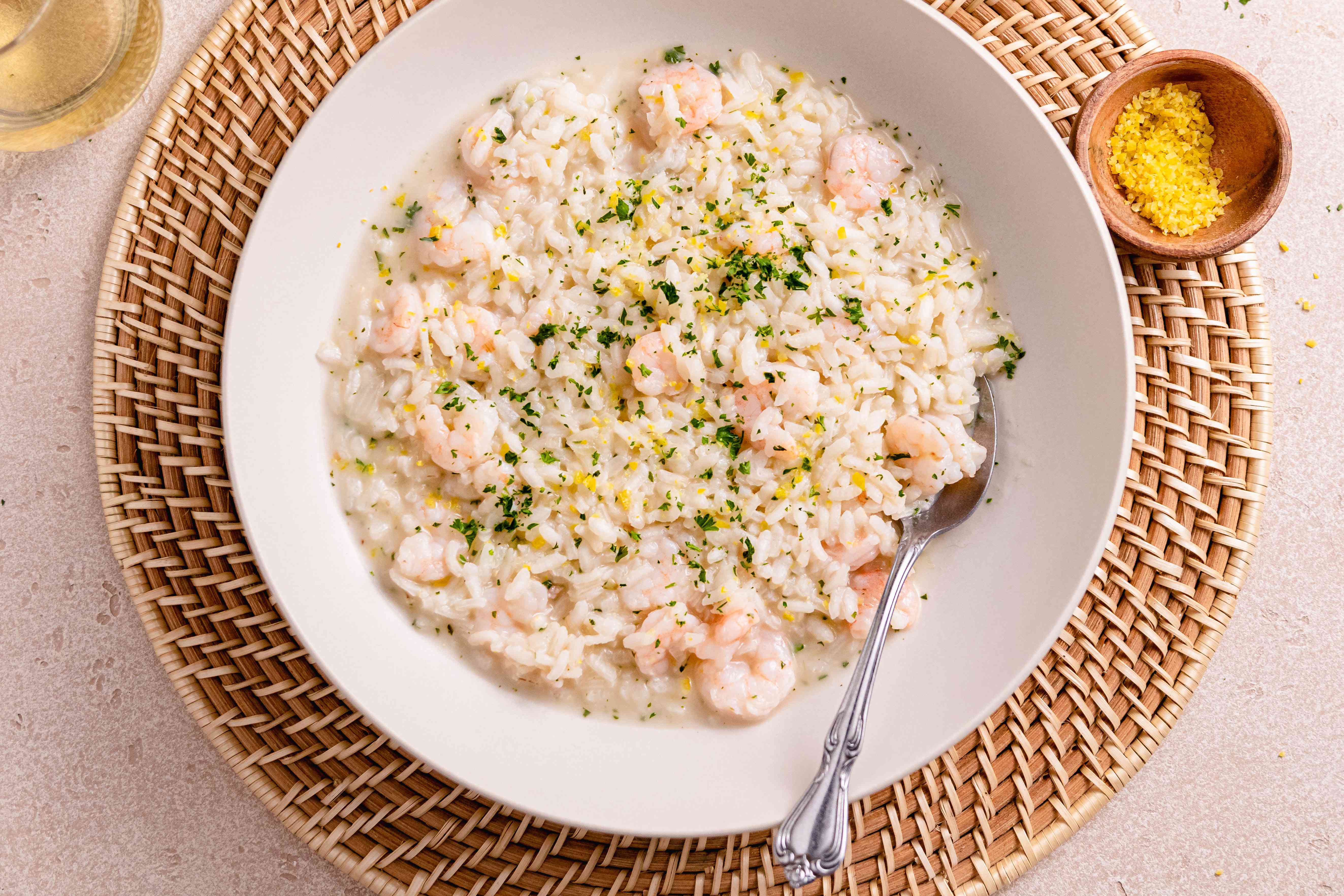 Venetian-Inspired Shrimp Risotto with Saffron and Peas