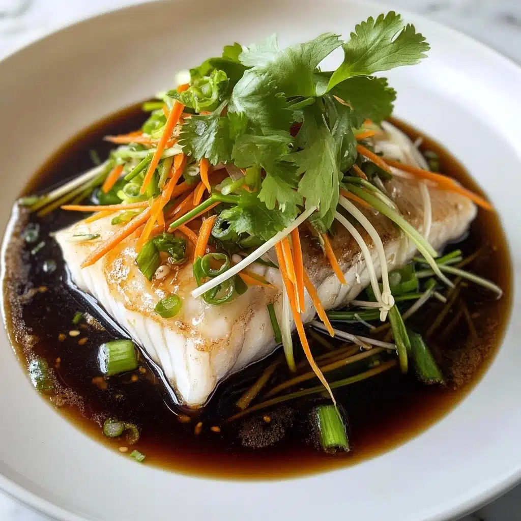 Steamed Ginger-Lemongrass Fish with Citrus Soy Sauce