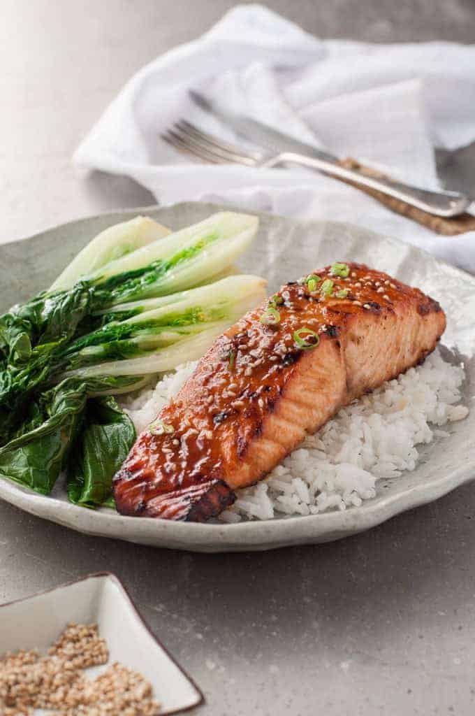 Miso-Glazed Salmon Bowl with Sesame Rice